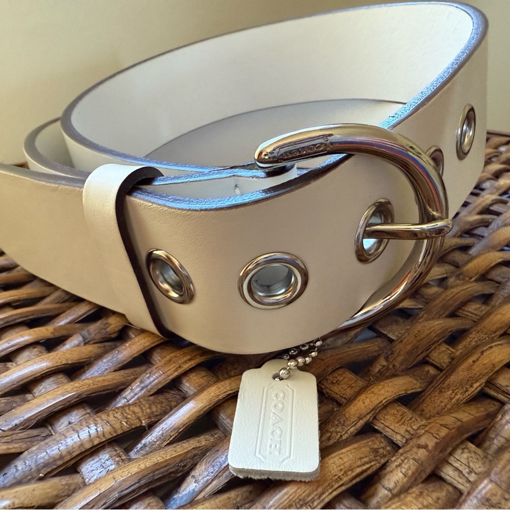 Coach Off-White Leather Belt